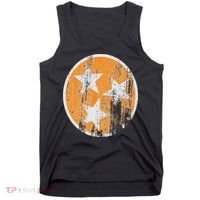 Orange Tennessee Flag Volunr State Tri Stars Tennessee Tank Top thumb 0