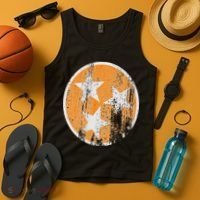 Orange Tennessee Flag Volunr State Tri Stars Tennessee Tank Top thumb 4