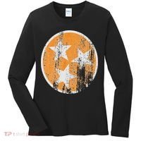 Orange Tennessee Flag Volunr State Tri Stars Tennessee Women's Long Sleeve Shirt thumb 0