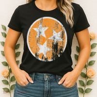 Orange Tennessee Flag Volunr State Tri Stars Tennessee Women's T-Shirt thumb 2