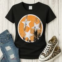 Orange Tennessee Flag Volunr State Tri Stars Tennessee Women's T-Shirt thumb 3