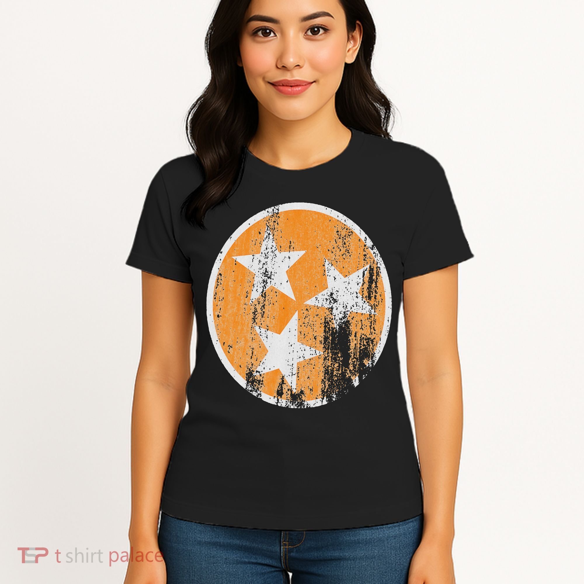 Orange Tennessee Flag Volunr State Tri Stars Tennessee Women's T-Shirt