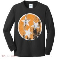 Orange Tennessee Flag Volunr State Tri Stars Tennessee Kids Long Sleeve Shirt thumb 0