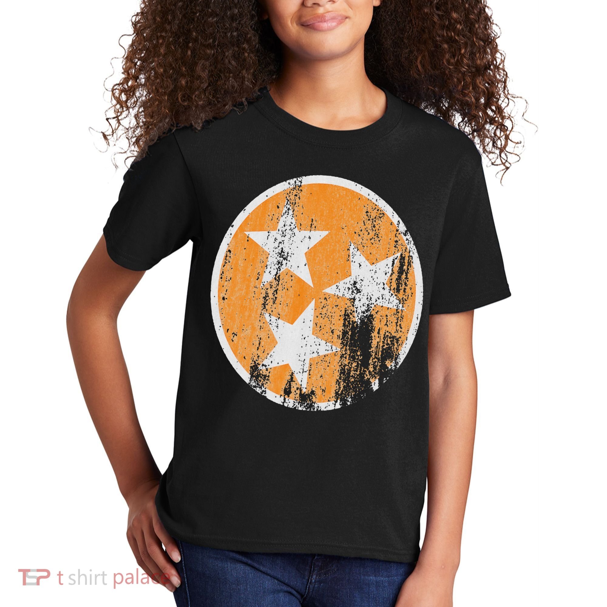 Orange Tennessee Flag Volunr State Tri Stars Tennessee Kids T-Shirt