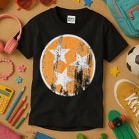 Orange Tennessee Flag Volunr State Tri Stars Tennessee Kids T-Shirt thumb 3
