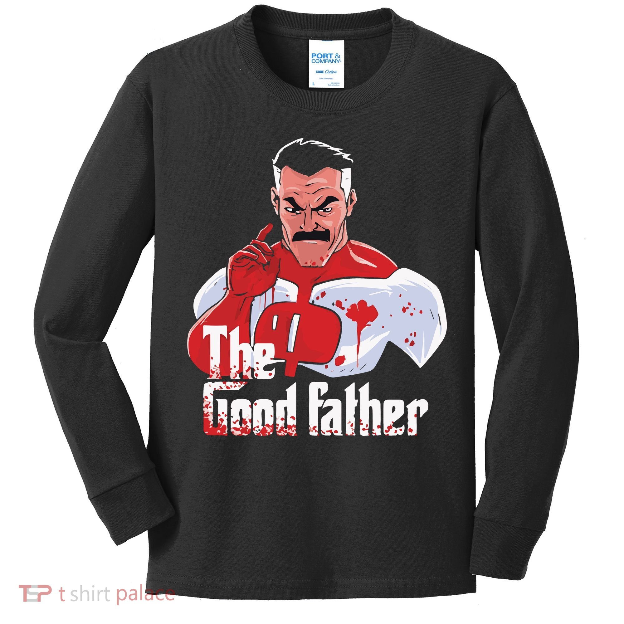Omniman The Good Father Kids Long Sleeve Shirt