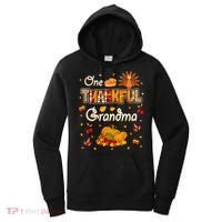One Thankful Grandma Fall Leaves Autumn Grandma Thanksgiving Gift Women's Hoodie thumb 0