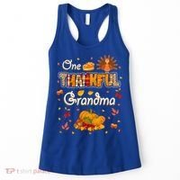 One Thankful Grandma Fall Leaves Autumn Grandma Thanksgiving Gift Women's Tank Top thumb 0