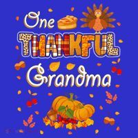 One Thankful Grandma Fall Leaves Autumn Grandma Thanksgiving Gift Baby Bodysuit thumb 2