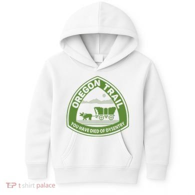 Oregon Trail Green Kids Hoodie