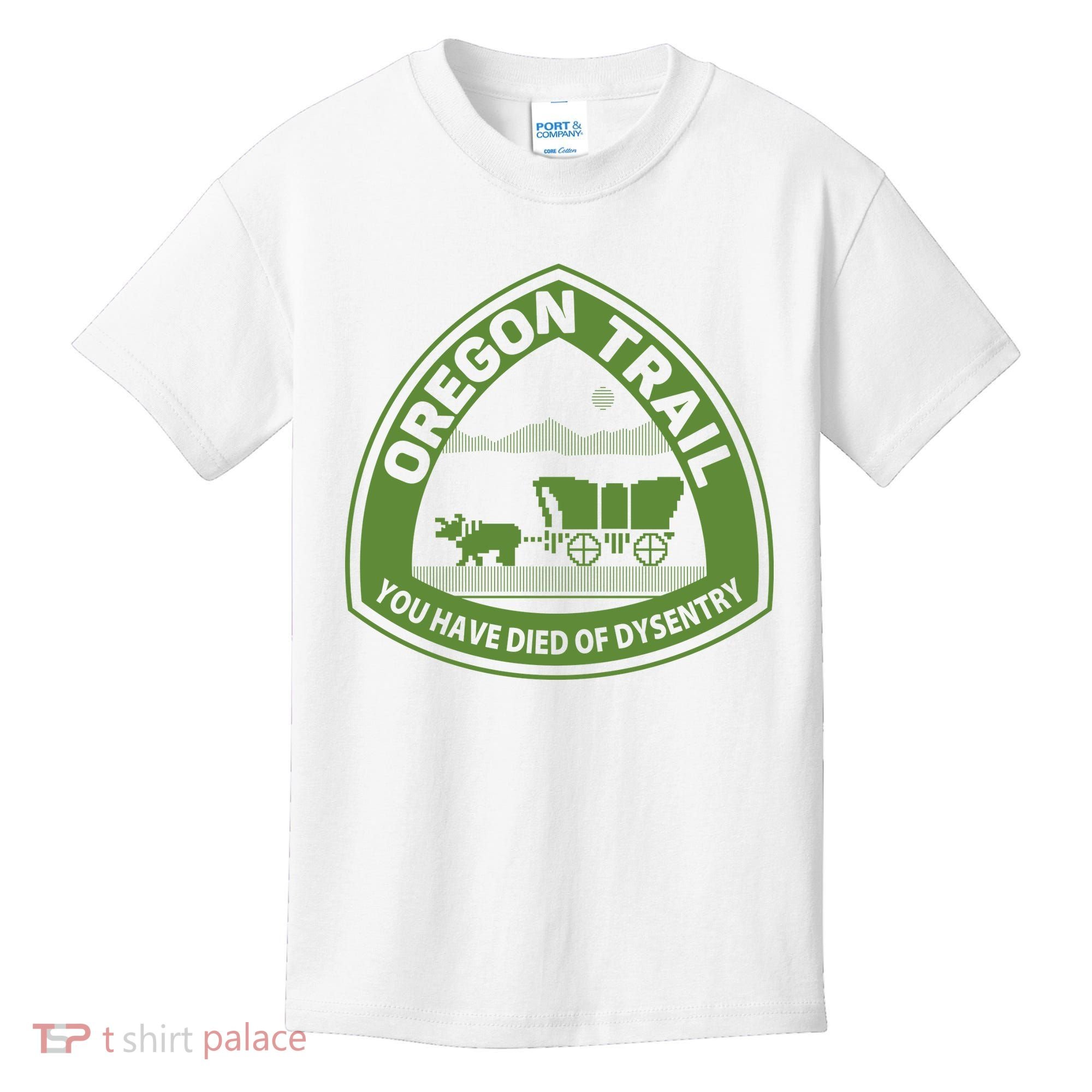 Oregon Trail Green Kids T-Shirt