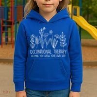 Occupational Therapy Helping You Grow Your Own Way OT Squad Kids Hoodie thumb 3
