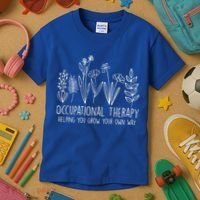 Occupational Therapy Helping You Grow Your Own Way OT Squad Kids T-Shirt thumb 3