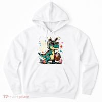 On The Hunt Dino Happy Easter Day T-rex Dinosaur  Hoodie thumb 0