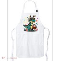 On The Hunt Dino Happy Easter Day T-rex Dinosaur  Apron thumb 0