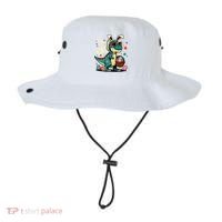 On The Hunt Dino Happy Easter Day T-rex Dinosaur  Bucket Hat thumb 0