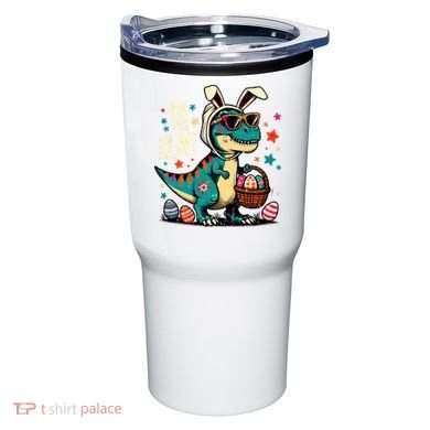 On The Hunt Dino Happy Easter Day T-rex Dinosaur  Tumbler