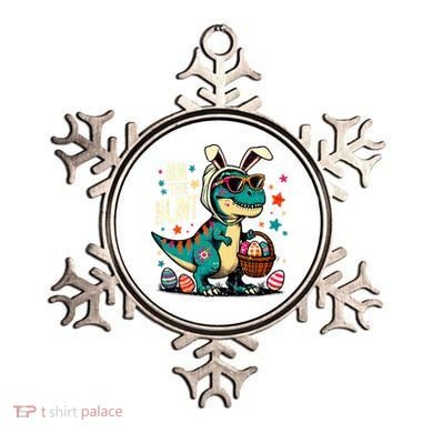 On The Hunt Dino Happy Easter Day T-rex Dinosaur  Ornament