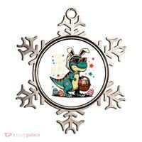 On The Hunt Dino Happy Easter Day T-rex Dinosaur  Ornament thumb 0