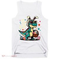 On The Hunt Dino Happy Easter Day T-rex Dinosaur  Tank Top thumb 0
