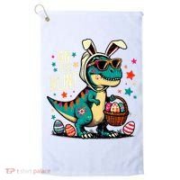 On The Hunt Dino Happy Easter Day T-rex Dinosaur  Golf Towel thumb 0