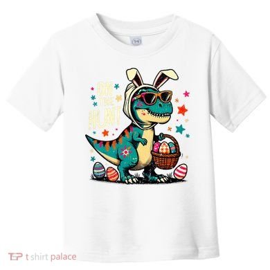 On The Hunt Dino Happy Easter Day T-rex Dinosaur  Toddler T-Shirt