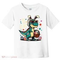 On The Hunt Dino Happy Easter Day T-rex Dinosaur  Toddler T-Shirt thumb 0