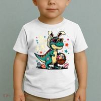 On The Hunt Dino Happy Easter Day T-rex Dinosaur  Toddler T-Shirt thumb 2