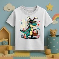 On The Hunt Dino Happy Easter Day T-rex Dinosaur  Toddler T-Shirt thumb 3
