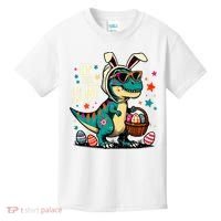 On The Hunt Dino Happy Easter Day T-rex Dinosaur  Kids T-Shirt thumb 0