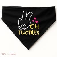 Oh Twodles Happy 2nd Birthday USA-Made Doggie Bandana thumb 0