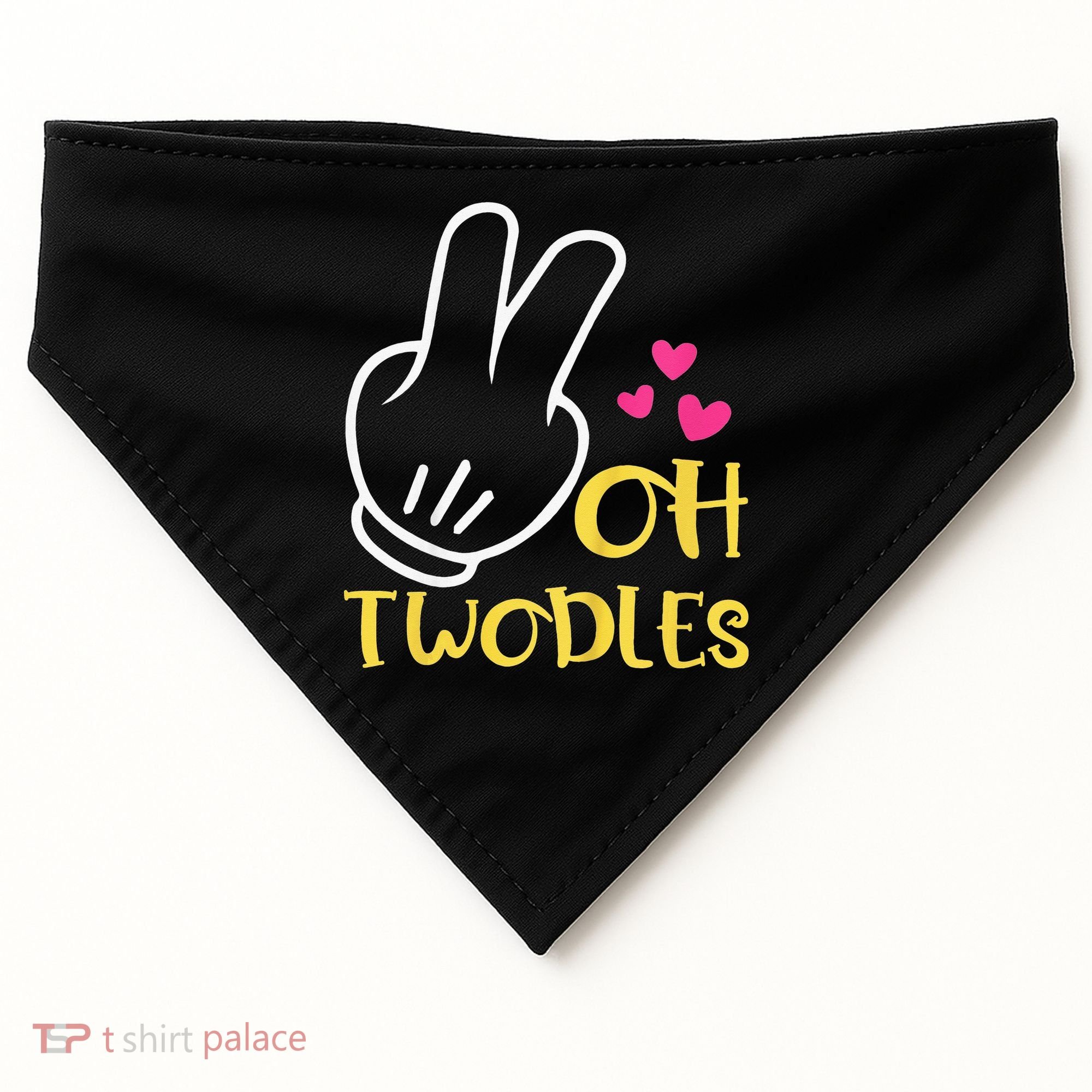 Oh Twodles Happy 2nd Birthday USA-Made Doggie Bandana