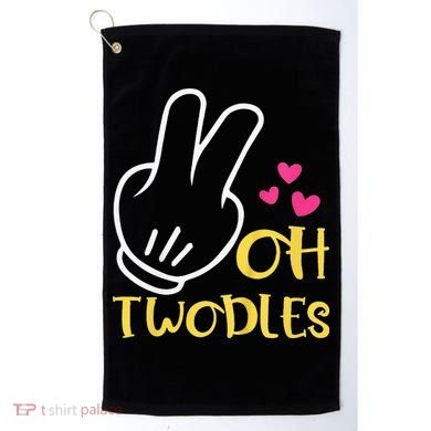 Oh Twodles Happy 2nd Birthday Golf Towel