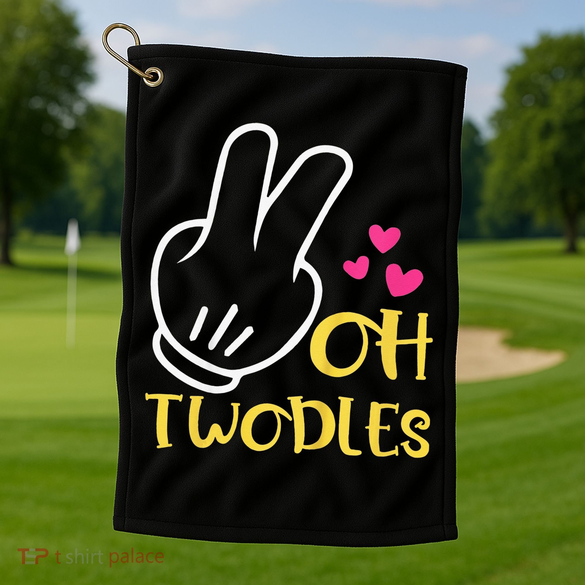 Oh Twodles Happy 2nd Birthday Golf Towel