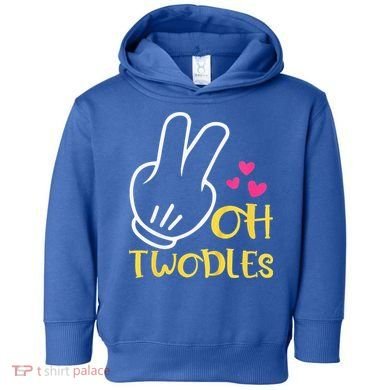 Oh Twodles Happy 2nd Birthday Toddler Hoodie