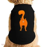 Orange Tabby Happy Kitty Cat Butt Funny Doggie Tank thumb 0