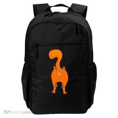 Orange Tabby Happy Kitty Cat Butt Funny Backpack