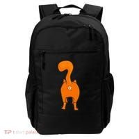 Orange Tabby Happy Kitty Cat Butt Funny Backpack thumb 0