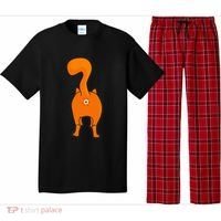 Orange Tabby Happy Kitty Cat Butt Funny Pajama Set thumb 0
