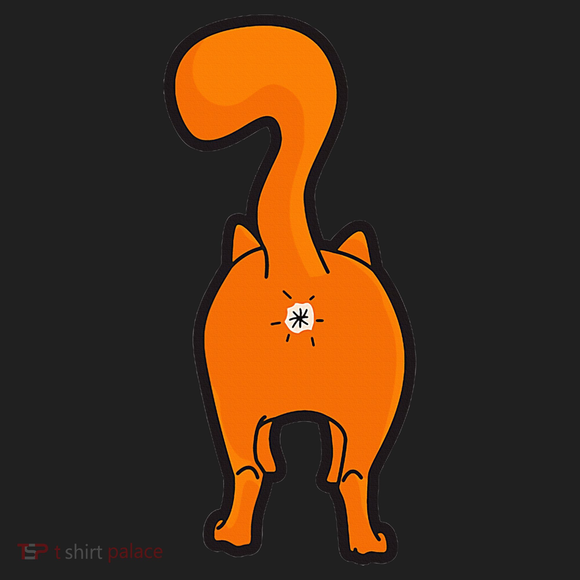 Orange Tabby Happy Kitty Cat Butt Funny Hat