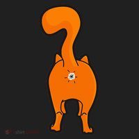 Orange Tabby Happy Kitty Cat Butt Funny Golf Towel thumb 3