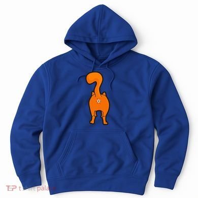 Orange Tabby Happy Kitty Cat Butt Funny Hoodie