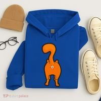 Orange Tabby Happy Kitty Cat Butt Funny Hoodie thumb 4