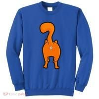 Orange Tabby Happy Kitty Cat Butt Funny Sweatshirt thumb 0