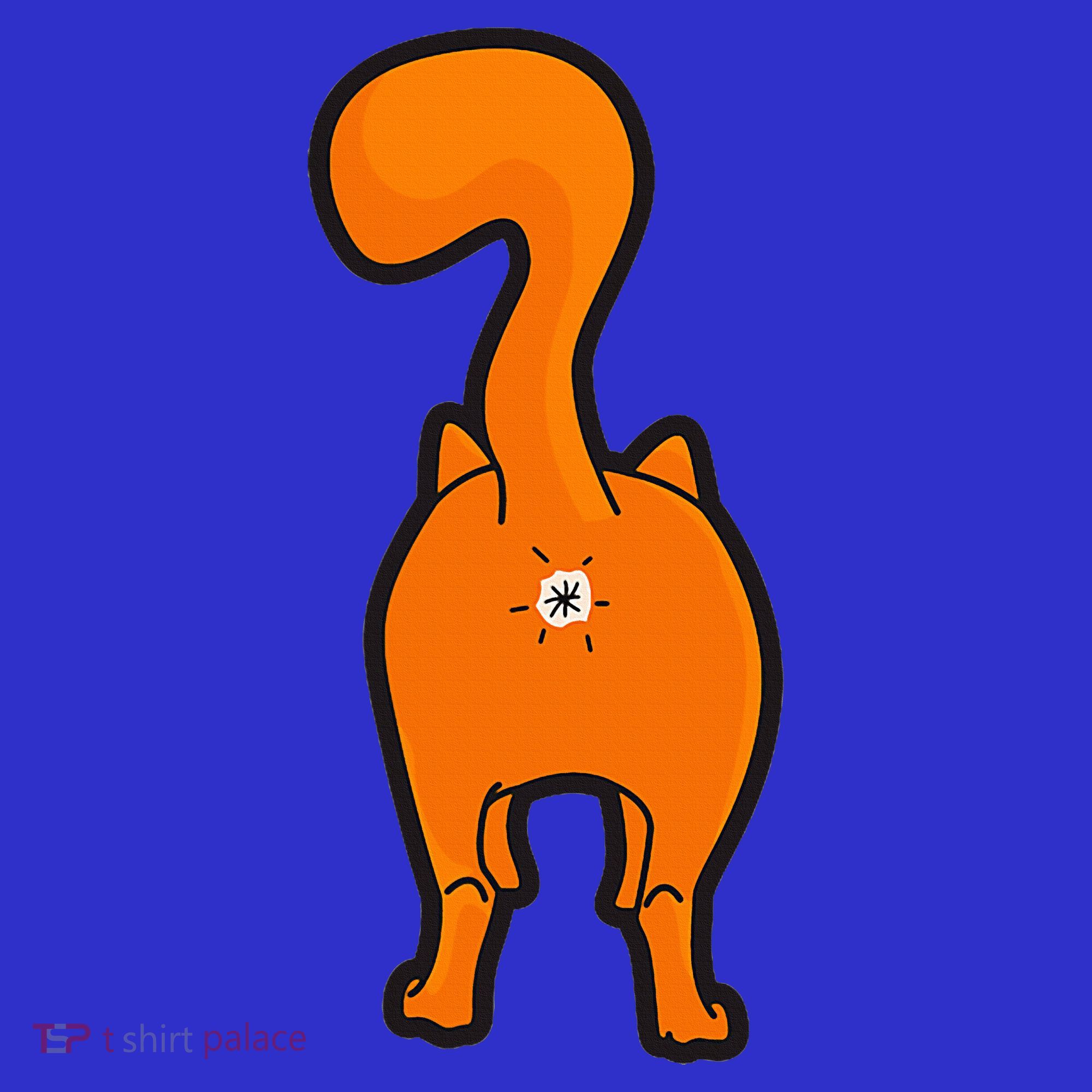 Orange Tabby Happy Kitty Cat Butt Funny Sweatshirt