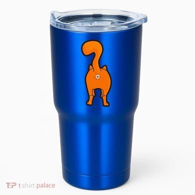 Orange Tabby Happy Kitty Cat Butt Funny Tumbler