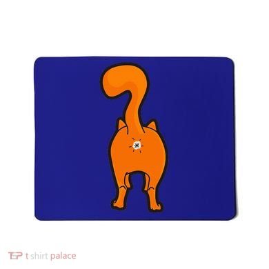 Orange Tabby Happy Kitty Cat Butt Funny Mousepad