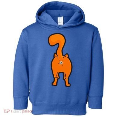 Orange Tabby Happy Kitty Cat Butt Funny Toddler Hoodie