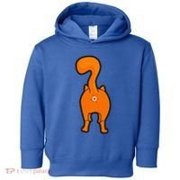 Orange Tabby Happy Kitty Cat Butt Funny Toddler Hoodie thumb 0