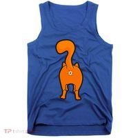 Orange Tabby Happy Kitty Cat Butt Funny Tank Top thumb 0